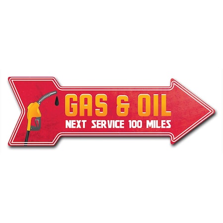 Signmission Gas Oil Arrow Decal Funny Home Decor 30in Wide D-A-10-999850